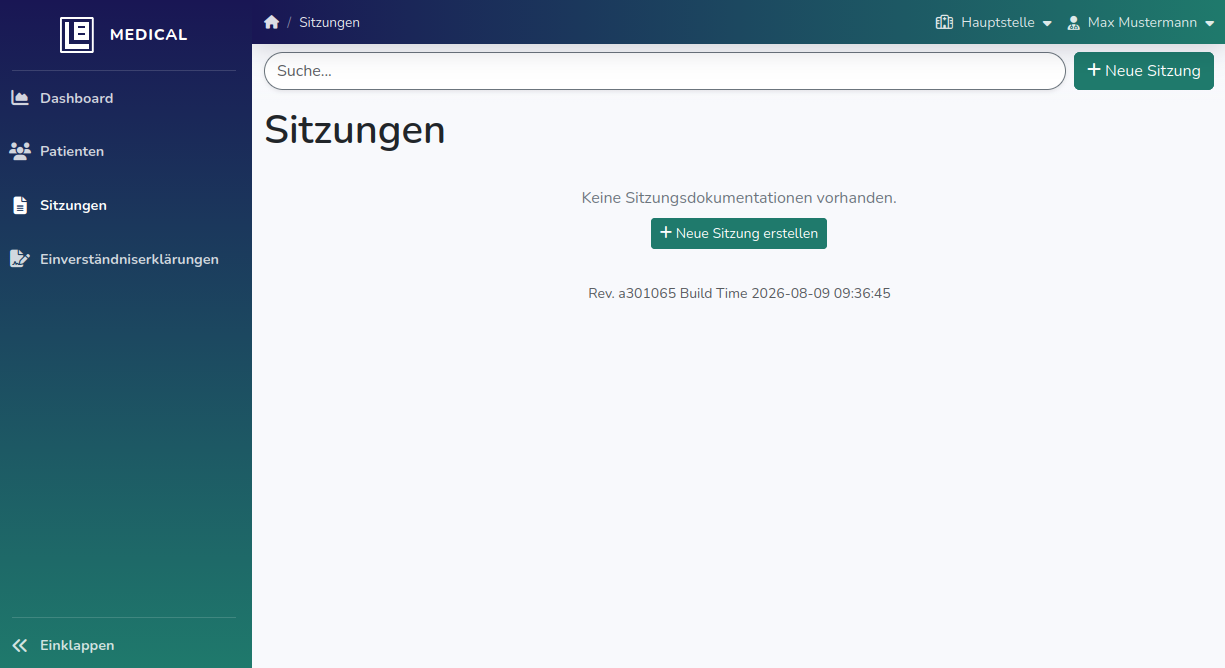Neue Sitzung
